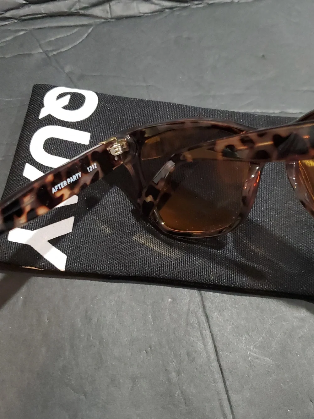 Quay after party oversized square tortoiseshell multi reflective sunglasses new‎